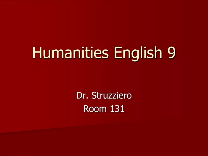 humanities english 9