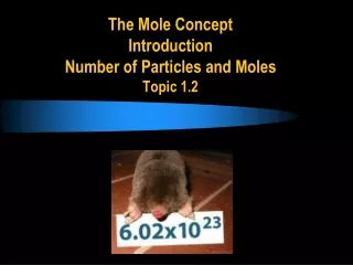 The Mole Concept Introduction Number of Particles and Moles Topic 1.2