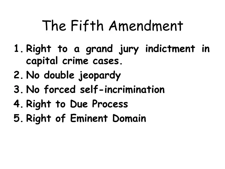 fifth amendment due process