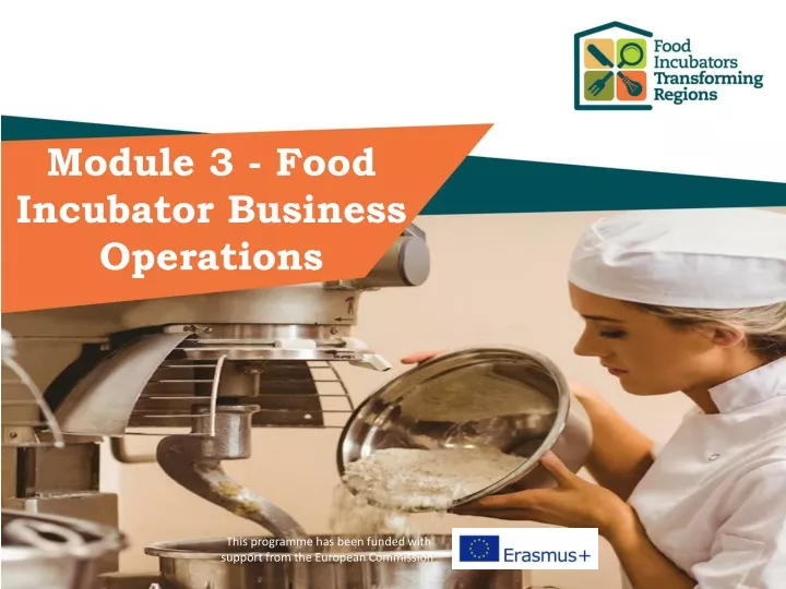 module 3 food incubator business operations
