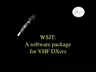 WSJT: A software package  for VHF DXers