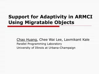 Support for Adaptivity in ARMCI Using Migratable Objects