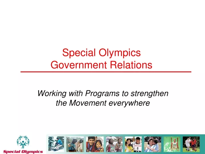 special olympics government relations
