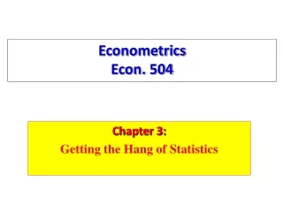 Econometrics Econ.  504