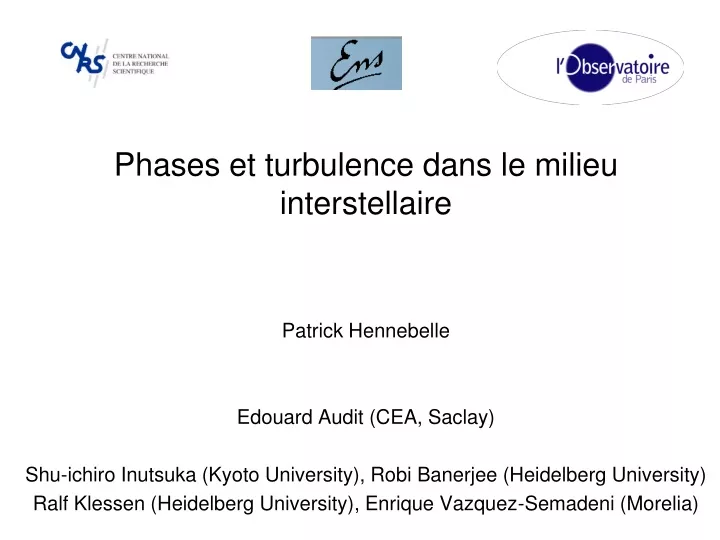 phases et turbulence dans le milieu interstellaire