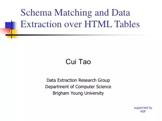 Schema Matching and Data Extraction over HTML Tables