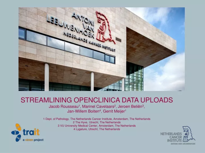 streamlining openclinica data uploads jacob