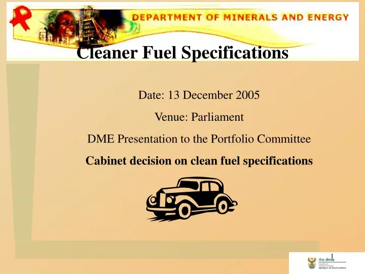 cleaner fuel specifications