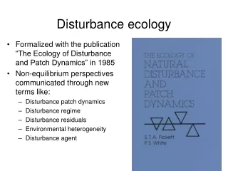 Disturbance ecology
