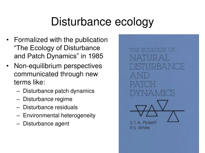 disturbance ecology