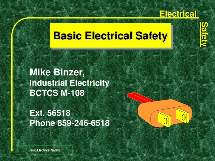 basic electrical safety