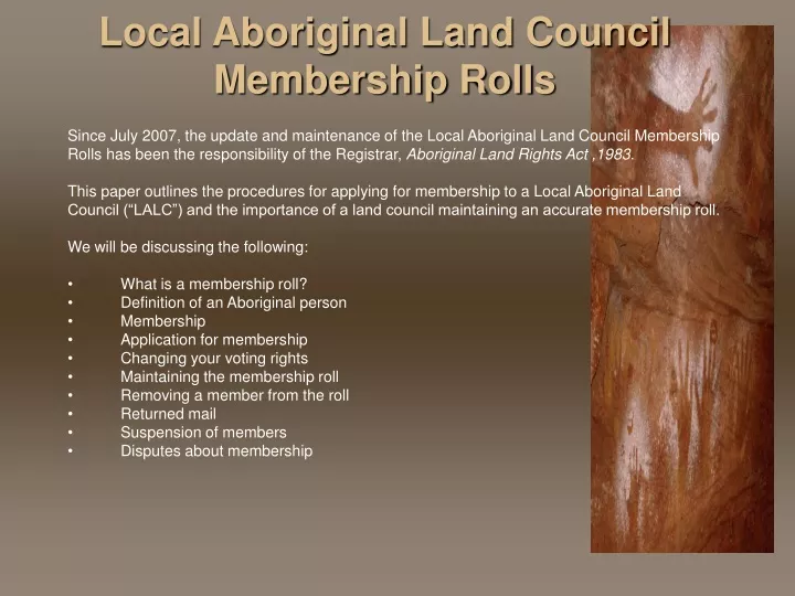 local aboriginal land council membership rolls