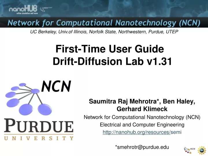 first time user guide drift diffusion lab v1 31