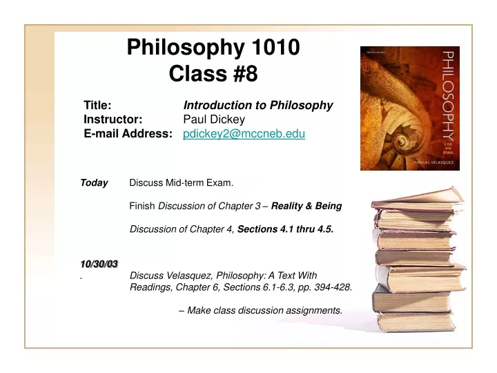 philosophy 1010 class 8