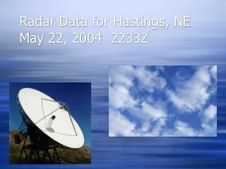 Radar Data for Hastings, NE May 22, 2004  2233Z