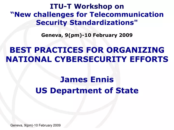 best practices for organizing national cybersecurity efforts