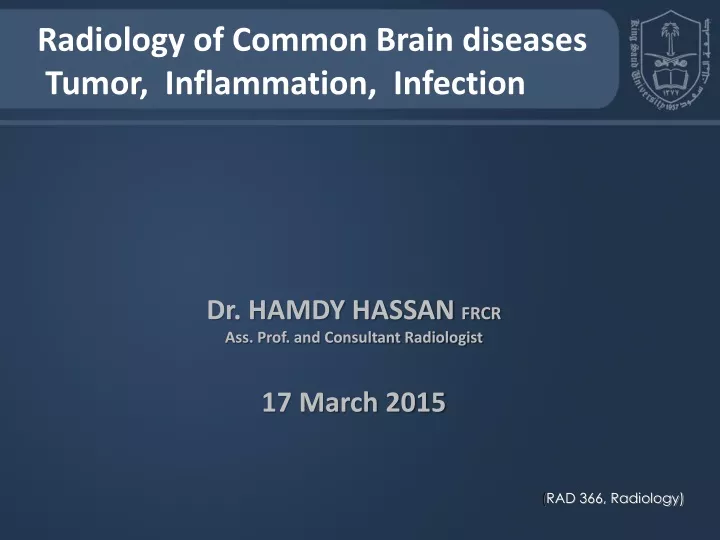 dr hamdy hassan frcr ass prof and consultant radiologist 17 march 2015