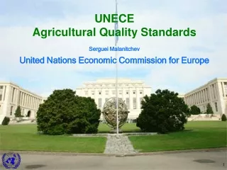 UNECE Agricultural Quality Standards Serguei Malanitchev