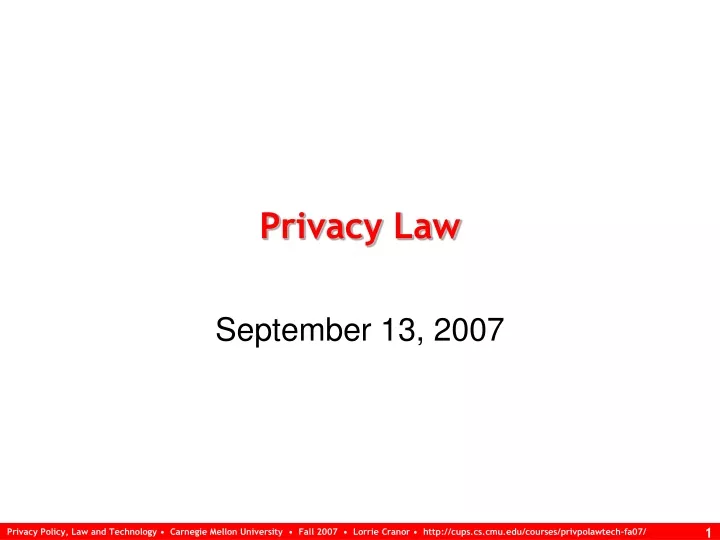 privacy law