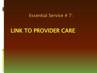 Link to Provider Care