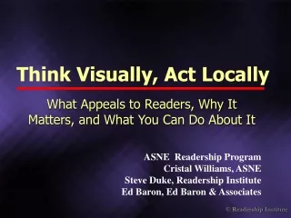 Think Visually, Act Locally