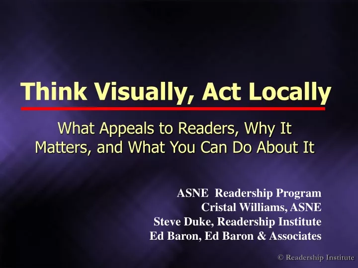 think visually act locally