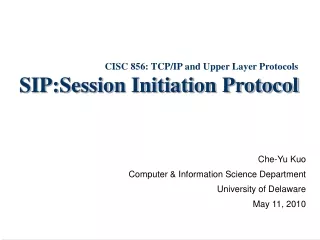 SIP:Session Initiation Protocol
