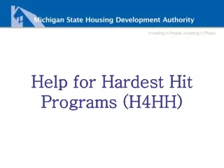 Help for Hardest Hit  Programs (H4HH)