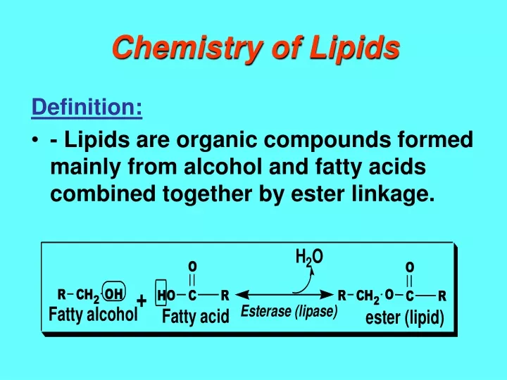 chemistry of lipids