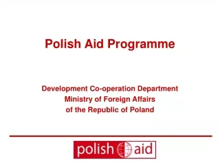 Polish  Aid Programme