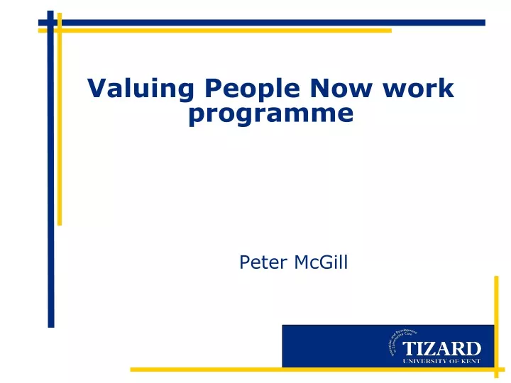 valuing people now work programme