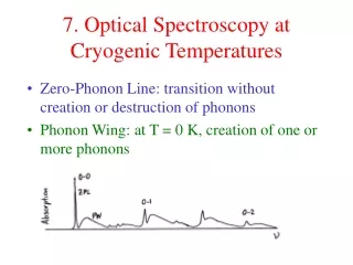 7. Optical Spectroscopy at Cryogenic Temperatures