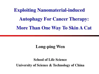 Exploiting Nanomaterial-induced Autophagy For Cancer Therapy: More Than One Way To Skin A Cat