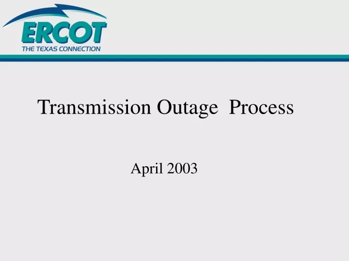 transmission outage process
