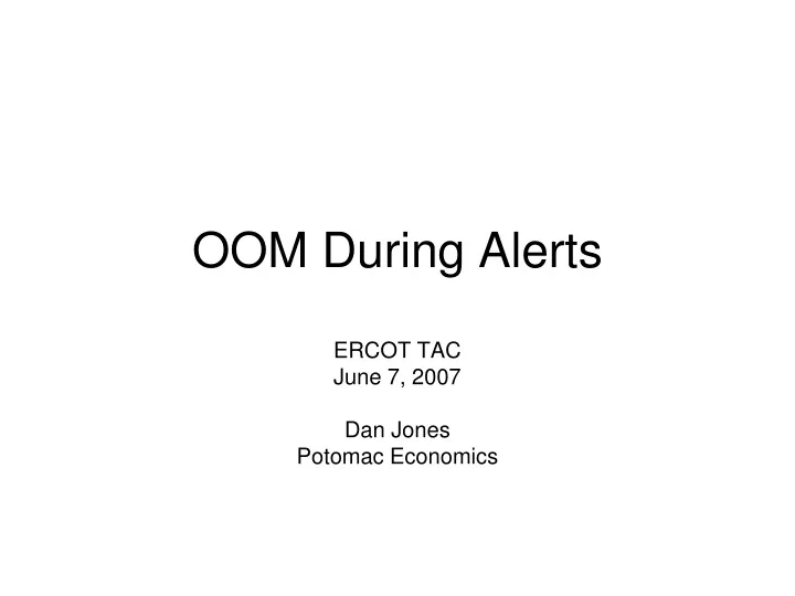 oom during alerts