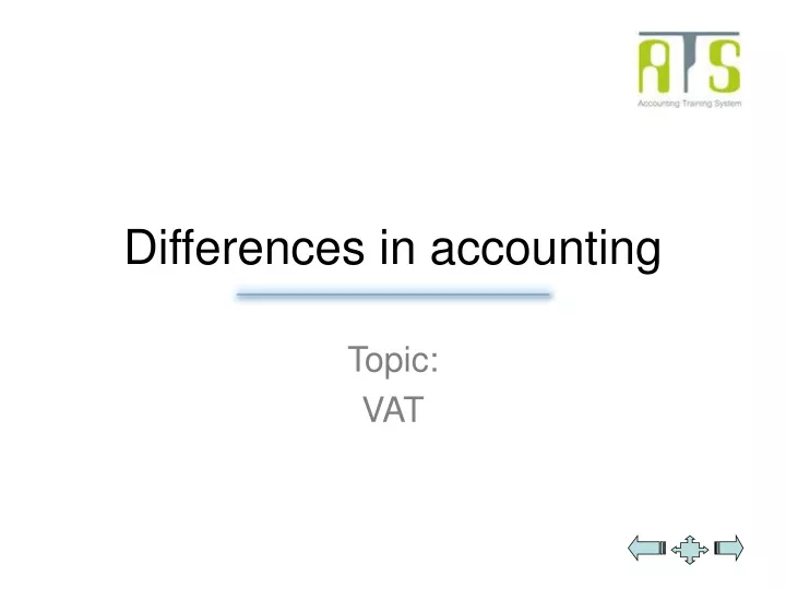 differences in accounting