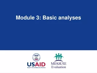 Module 3: Basic analyses