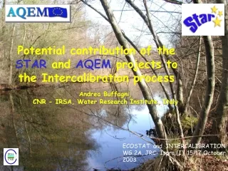 Potential contribution of the  STAR  and  AQEM  projects to the Intercalibration process