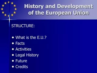 History and Development of the European Union