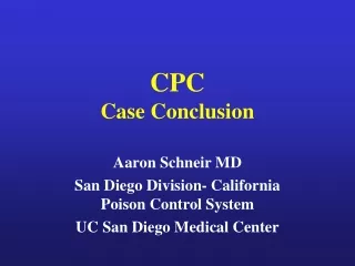 CPC Case Conclusion