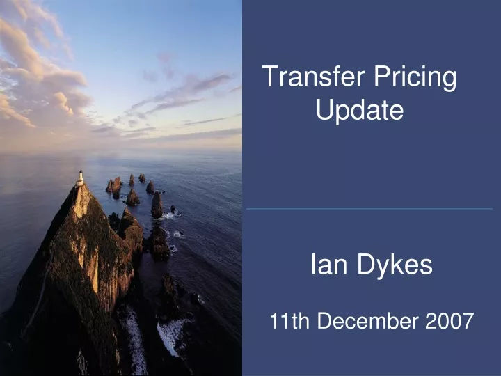 transfer pricing update