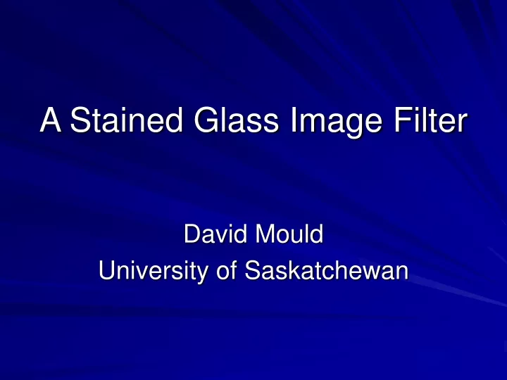 a stained glass image filter