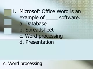 c. Word processing