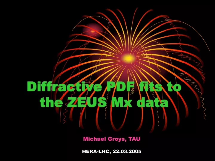 diffractive pdf fits to the zeus mx data