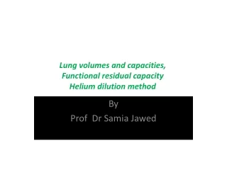 Lung volumes and capacities, Functional residual capacity Helium dilution method