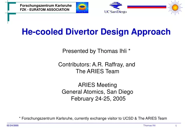 he cooled divertor design approach