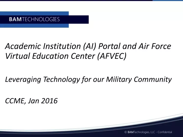 academic institution ai portal and air force