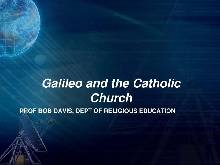 prof bob davis dept of religious education