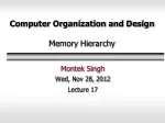 Computer Organization and Design Memory  Hierarchy