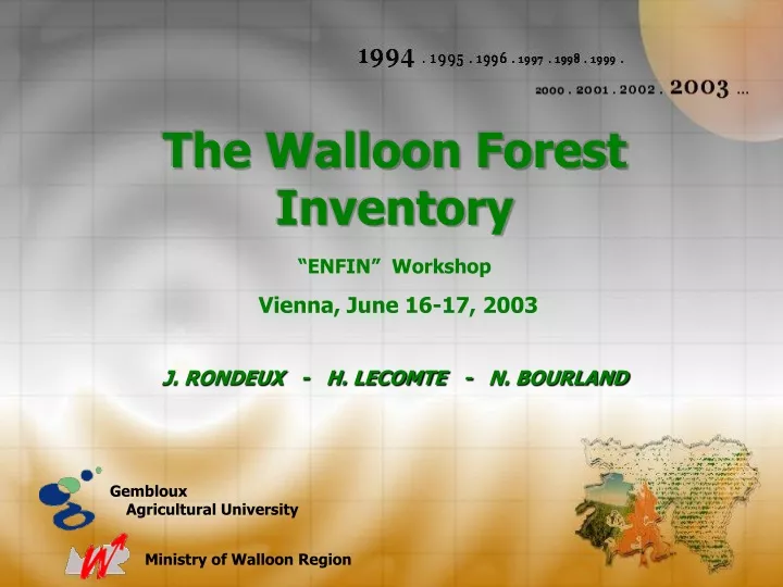 the walloon forest inventory enfin workshop